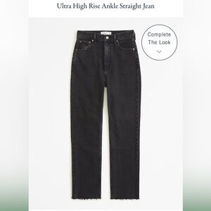 Abercrombie Ultra High Rise Ankle Straight black jeans